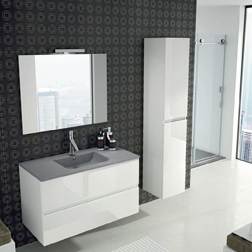 Mobile colonna da bagno - KETTY - AMBIANCE BAIN - contemporaneo / con specchio