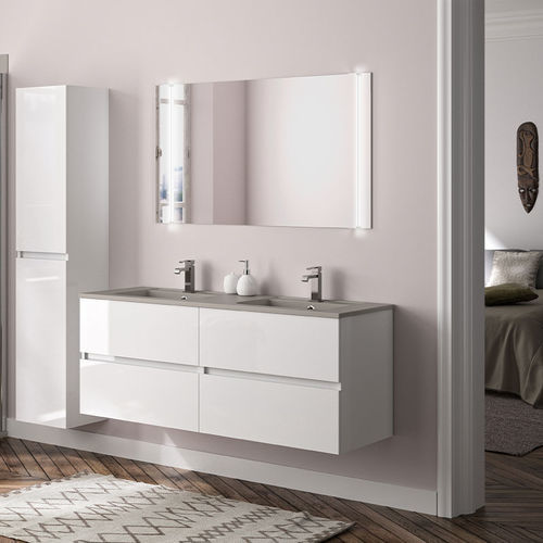 Mobile lavabo doppio - KETTY  - AMBIANCE BAIN - sospeso / da appoggio / in legno