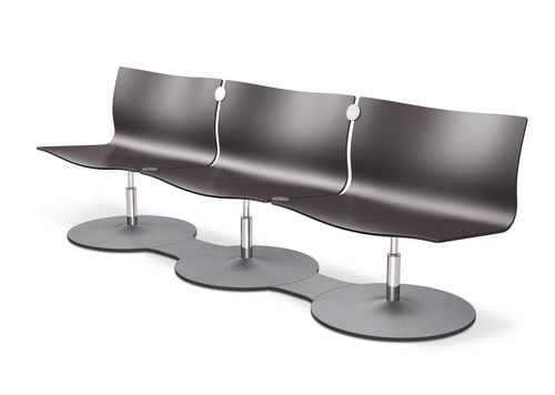 Sedia contemporanea - CONCEPT C - Klöber - in tessuto / agganciabile / con base centrale