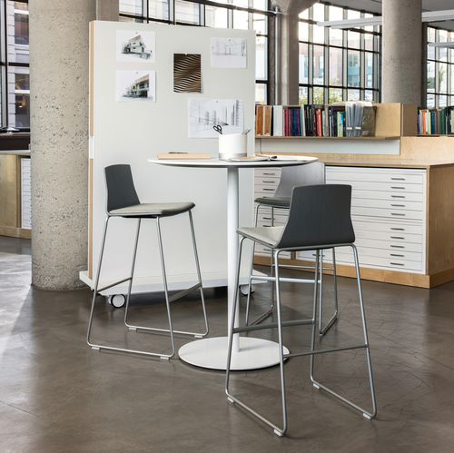 Tavolo alto contemporaneo - MONTARA650 - Coalesse - impiallacciato in legno / in laminato / in melaminico