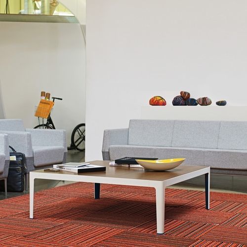 Tavolino basso contemporaneo - CG_1 - Coalesse - in vetro / in rovere / impiallacciato in legno