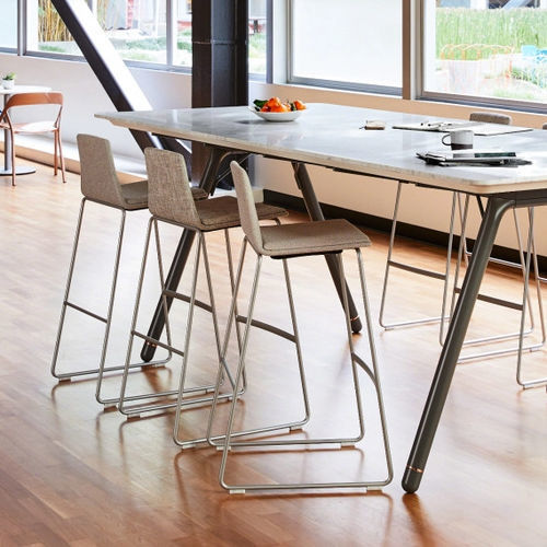 Sedia alta contemporanea - MONTARA650  - Coalesse - da interno / in tessuto / in metallo