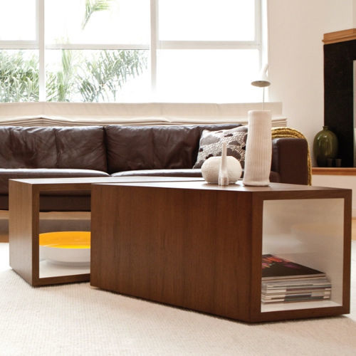 Tavolo d'appoggio contemporaneo - SEBASTOPOL - Coalesse - impiallacciato in legno / in laminato / con supporto in legno