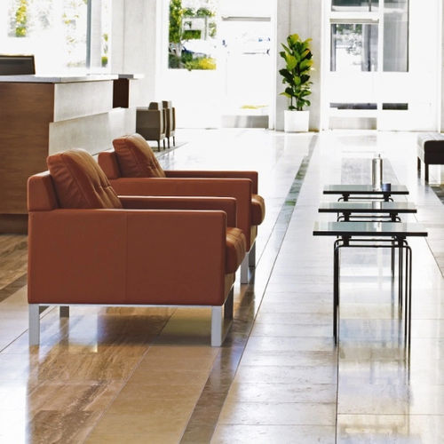 Poltrona visitatore contemporanea - MILLBRAE LIFESTYLE - Coalesse - in tessuto / in pelle / in acciaio