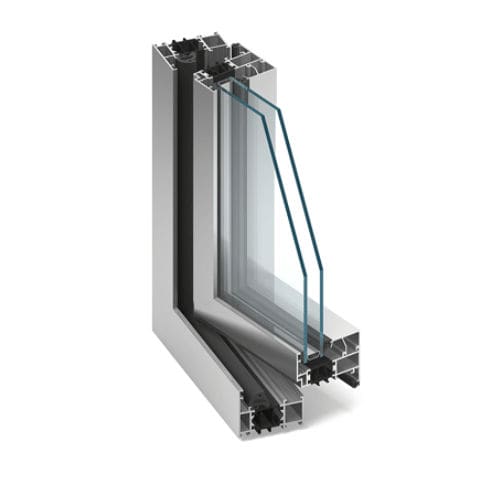 Profilato per finestra in alluminio - MB-70 - Aluprof S.A - acustico / termoisolante