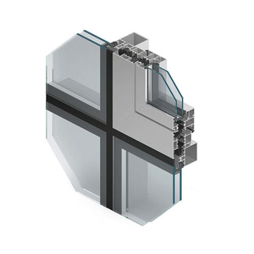 Sistema di facciata in vetro - MB- 60 EF - Aluprof S.A - in alluminio
