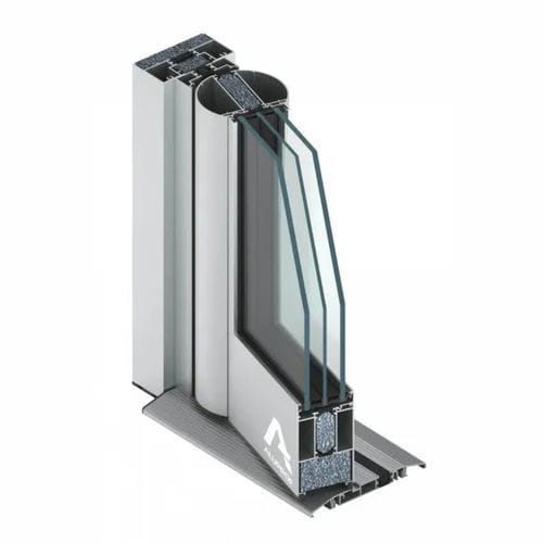 Profilato per porte in alluminio - MB-100GFT  - Aluprof S.A - in vetro / di sicurezza / acustico