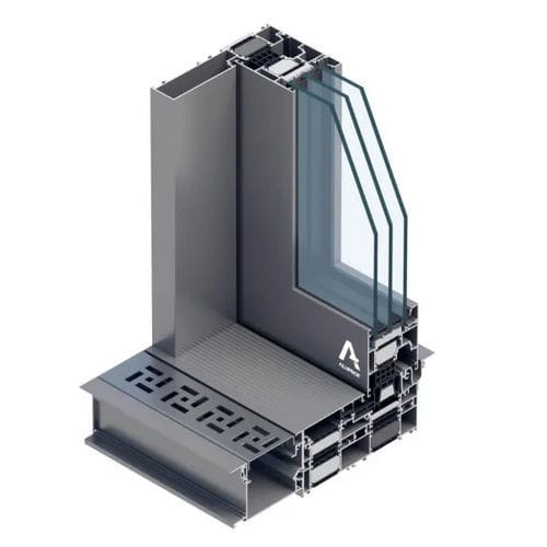 Vetrata scorrevole - MB-82HS - Aluprof S.A - in alluminio / con struttura in alluminio / a tripli vetri