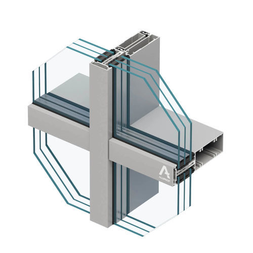 Facciata continua a cellule - MB-MM50N - Aluprof S.A - in alluminio e vetro / acustica / a montante e traversa