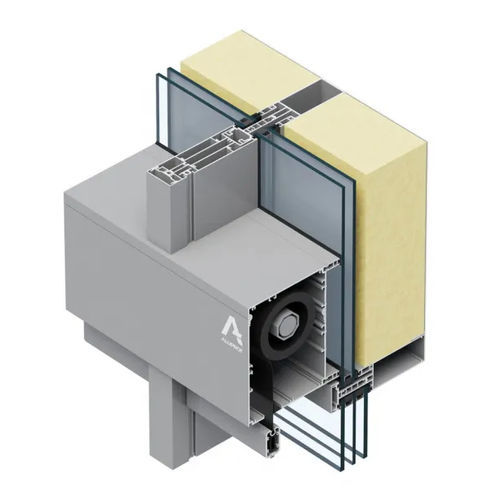 Sistema di facciata in alluminio - MB-SR50N ZS  - Aluprof S.A - in vetro / per frangisole / paravista
