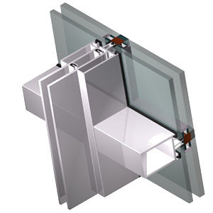 Facciata continua in alluminio e vetro - MB-SG60  - Aluprof S.A - in vetro