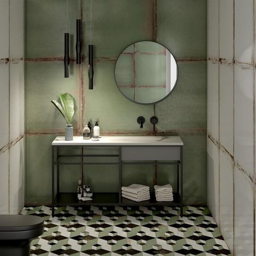 Piastrella in gres porcellanato - LOOKBACK - Land Porcelanico - a rilievo / da interno / da esterno