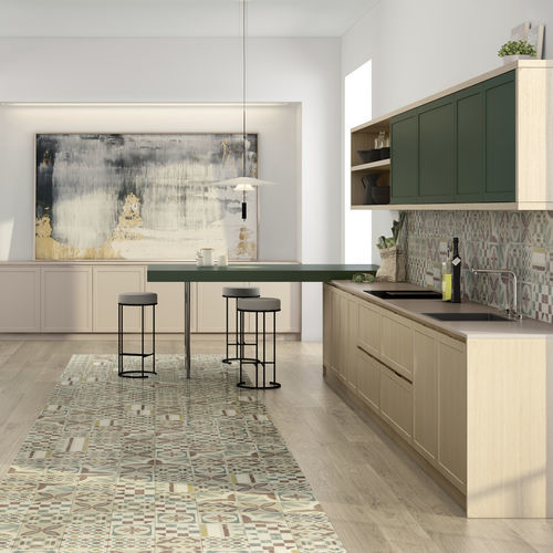 Cucina contemporanea - ATHENEA - MOBALCO - impiallacciata in legno / in MDF laccato / modulare