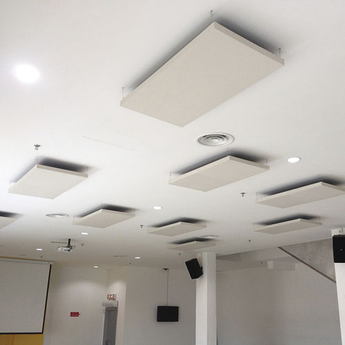 Pannello acustico a muro - FIBERTEX: RECTANGLE - Ideatec Advanced Acoustic Solutions - per soffitto / in tessuto / in fibra minerale