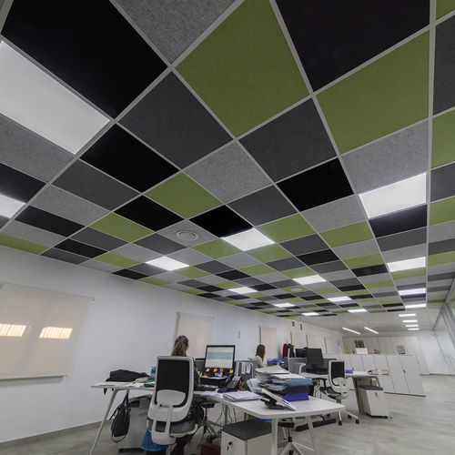 Pannello acustico per muro - TILE - Ideatec Advanced Acoustic Solutions - per controsoffitto / in poliestere / rettangolare