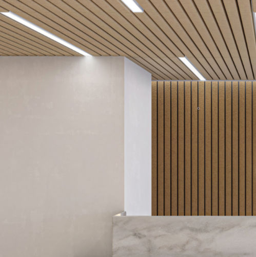 Baffle acustico in fibra di poliestere - VIGA - Ideatec Advanced Acoustic Solutions - da soffitto / da parete / rettangolare