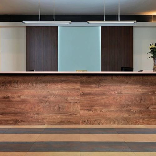 Banco reception modulare - VECTOR - Fit Interiors - in melaminico / luminoso