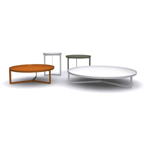 Tavolino basso contemporaneo - SMART - Fit Interiors - in metallo / con supporto in metallo / rotondo