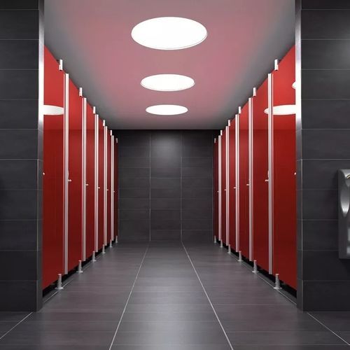 Cabina per bagni pubblici in HPL - STUDIO T - Fit Interiors - in vetro temprato / in acciaio inossidabile / in alluminio estruso