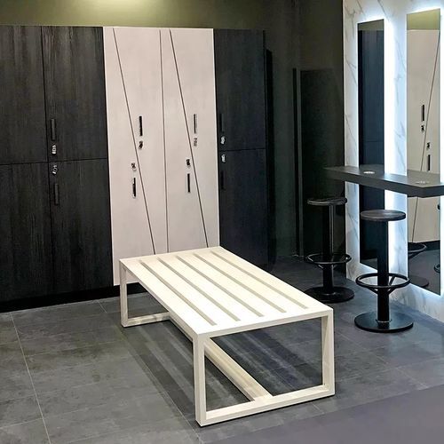 Panca per spogliatoio contemporanea - TECNO - Fit Interiors - in alluminio termolaccato / senza schienale / senza braccioli