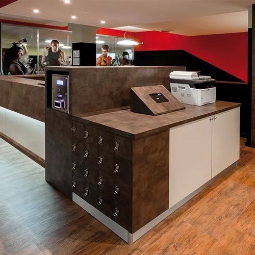Banco reception modulare - VEGA - Fit Interiors - in laminato / in melaminico / luminoso