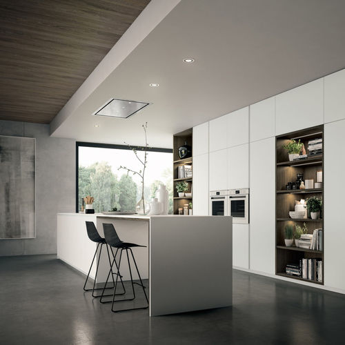 Cucina contemporanea - YOTA : COMPOSIZION 01 - ARMONY CUCINE - in laminato / con isola / senza maniglie