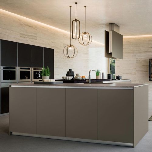 Cucina contemporanea - YOTA : COMPOSIZION 02 - ARMONY CUCINE - in legno / con isola / senza maniglie