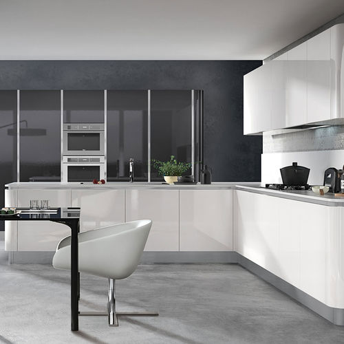 Cucina contemporanea - YPSILON : COMPOSITION 05 - ARMONY CUCINE - in melaminico / a L / senza maniglie