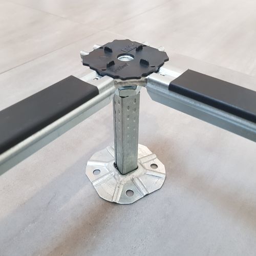 Supporto per pavimento sopraelevato in acciaio galvanizzato - NEWFLOOR - acustico / antiurto / da interno