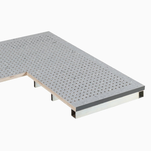 Pavimento sopraelevato in acciaio galvanizzato - Lenzlinger Access Floors - da interno / perforato / per sistema di ventilazione