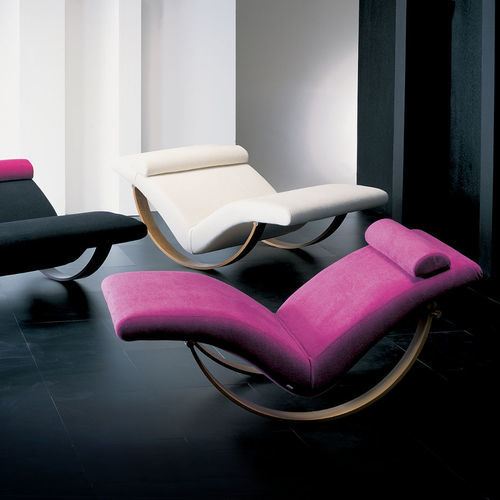 Chaise longue contemporanea - GABBIANO - Giovannetti Collezioni - in tessuto / in acciaio / in legno massiccio