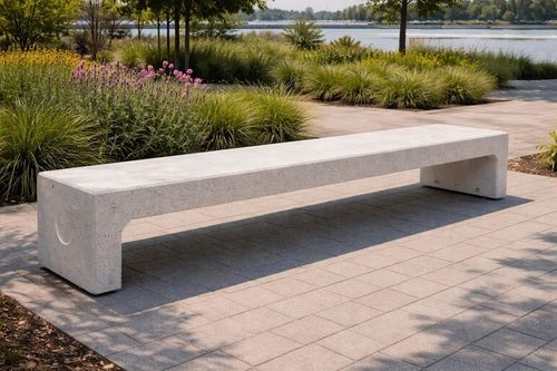 Panca per spazi pubblici design minimalista - BA78P - Francioli - in calcestruzzo / senza schienale / senza braccioli