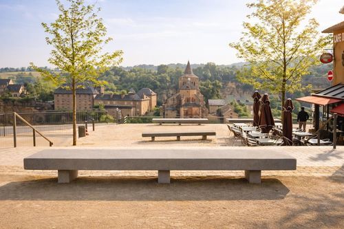 Panca per spazi pubblici contemporanea - BA73 P - Francioli - in calcestruzzo / senza schienale / senza braccioli