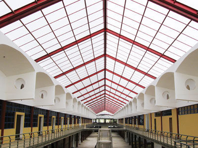 Lastra per copertura in policarbonato - Furukawa Corporation - traslucida / ondulata
