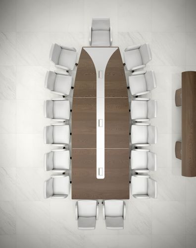 Tavolo da conferenza contemporaneo - ISIXTY - Codutti Furniture Srl - in legno / con presa di corrente integrata / professionale