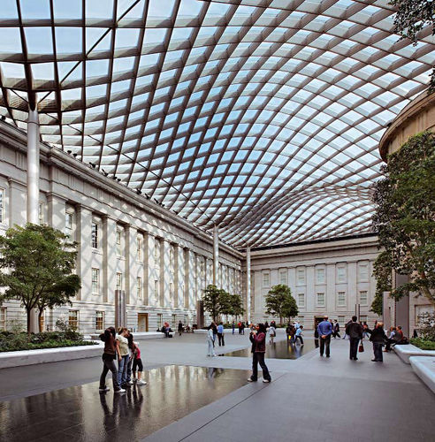 Copertura vetrata in acciaio - ROBERT AND ARLENE KOGOD COURTYARD - Josef Gartner