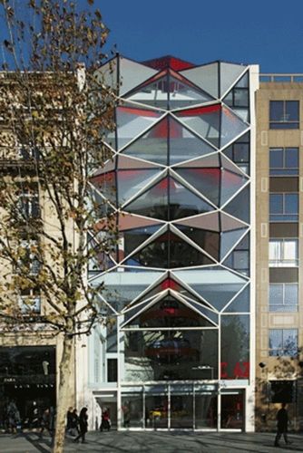 Facciata continua in pannelli - C42 VITRINE MONDIALE DE CITROËN - Josef Gartner - in metallo e in vetro / in acciaio inossidabile