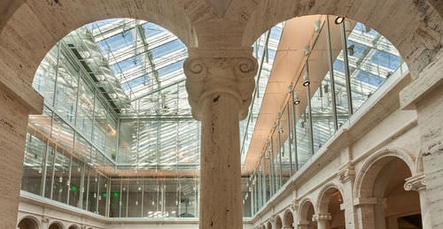 Facciata continua a montanti e traversi - HARVARD ART MUSEUMS - Josef Gartner - in alluminio e vetro / in vetro isolante
