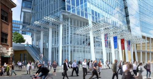 Facciata continua a montanti e traversi - THE SHARD - Permasteelisa - in metallo e in vetro