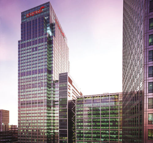 Facciata continua in pannelli - CANADA SQUARE - Permasteelisa - in alluminio e vetro / in acciaio inossidabile