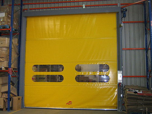 Porta industriale avvolgibile - INSTANT-ROLL - Angel Mir – Portes Bisbal - in PVC / a tenuta stagna / per edifici pubblici