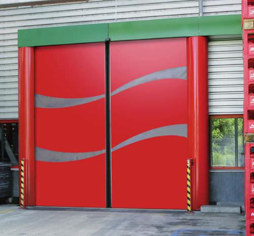 Porta industriale scorrevole - NOVOSPRINT  - Angel Mir – Portes Bisbal - in acciaio inossidabile / acustica / per l'industria agroalimentare