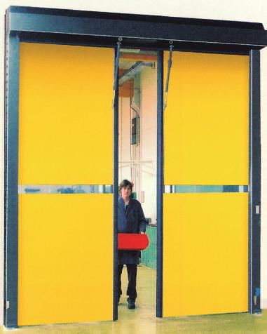 Porta industriale scorrevole - NOVOSPRINT HYGIENIC - Angel Mir – Portes Bisbal - in acciaio inossidabile / automatica / per l'industria agroalimentare