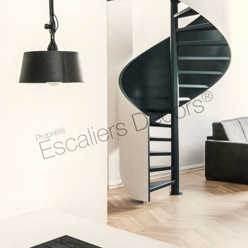 Scala a chiocciola - ZAHA DH130 - ESCALIERS DECORS - con gradini in metallo / con struttura in acciaio laccato / per uso residenziale
