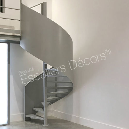 Scala a chiocciola - ZAHA DH110 SPIR'DÉCO®  - ESCALIERS DECORS - con gradini in metallo / con struttura in acciaio laccato / per uso residenziale