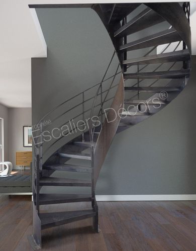 Scala elicoidale - LOFT DH120 SPIR'DÉCO® Flamme - ESCALIERS DECORS - con gradini in metallo / con struttura in acciaio / per uso residenziale