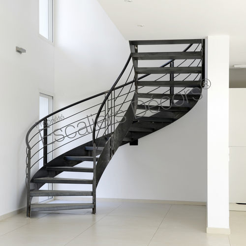 Scala curva - LOFT DT91 ESCA'DROIT® - ESCALIERS DECORS - con gradini in calcestruzzo / con struttura in acciaio / per uso residenziale