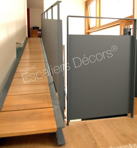 Passerella in legno - DH53  - ESCALIERS DECORS - in acciaio / da interno / a travi