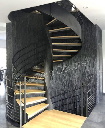Scala elicoidale - LOFT DH126 SPIR'DÉCO® - ESCALIERS DECORS - con gradini in legno / con struttura in acciaio / per uso residenziale