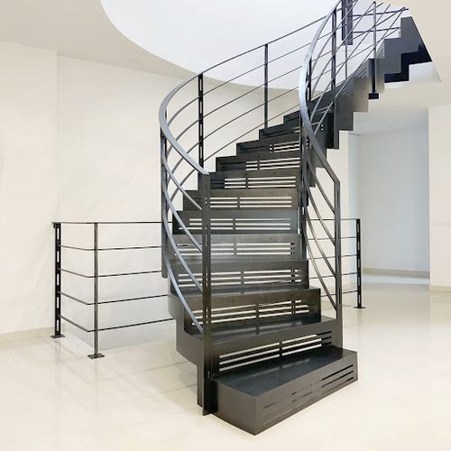 Scala curva - GRAPHIQUE DT157 - ESCALIERS DECORS - con gradini in metallo / con struttura in acciaio / per uso residenziale